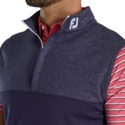 Heather Yoke Half-Zip Vest - FJ Tour Collar 7 Heather Yoke Half-Zip Vest - FJ Tour Collar -Footjoy FJ 25320 DTC 04