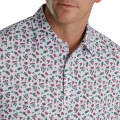 Mini Floral Lisle Self Collar -Footjoy FJ 25379 04