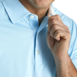 Stretch Lisle Dot Print Self Collar -Footjoy FJ 26411 04