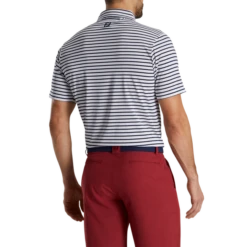 Lisle 2 Color Stripe Self Collar 6 Lisle 2 Color Stripe Self Collar -Footjoy FJ 27972 03