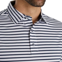 Lisle 2 Color Stripe Self Collar 7 Lisle 2 Color Stripe Self Collar -Footjoy FJ 27972 04