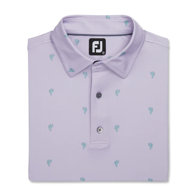 Cactus Print Lisle Self Collar 1 Cactus Print Lisle Self Collar