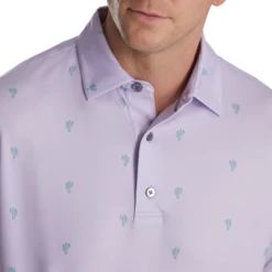 Cactus Print Lisle Self Collar 7 Cactus Print Lisle Self Collar -Footjoy FJ 28032 04