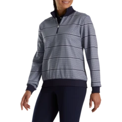 Half-Zip Houndstooth Print Mid-Layer Women
