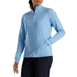 Half-Zip Fleece Back Pique Mid-Layer Women