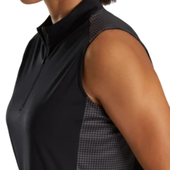 1/4 Zip Houndstooth Trim Women 6 1/4 Zip Houndstooth Trim Women -Footjoy FJ 28274 04
