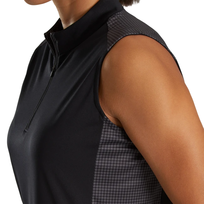 1/4 Zip Houndstooth Trim Women 3 1/4 Zip Houndstooth Trim Women - Image 3