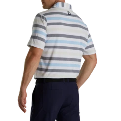 Lisle Light Stripe Self Collar 6 Lisle Light Stripe Self Collar -Footjoy FJ 28487 03