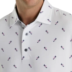 Shoe Print Lisle Self Collar -Footjoy FJ 28955 04