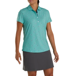 Shoe Print Lisle Self Collar Women