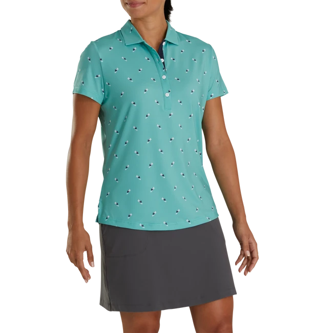 Shoe Print Lisle Self Collar Women 1 Shoe Print Lisle Self Collar Women