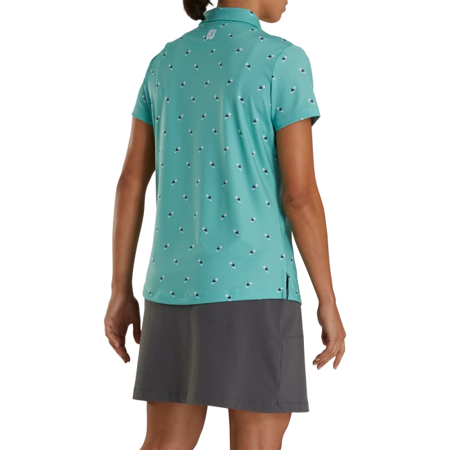 Shoe Print Lisle Self Collar Women 2 Shoe Print Lisle Self Collar Women - Image 2