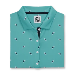 Shoe Print Lisle Self Collar Women 7 Shoe Print Lisle Self Collar Women -Footjoy FJ 28958 04