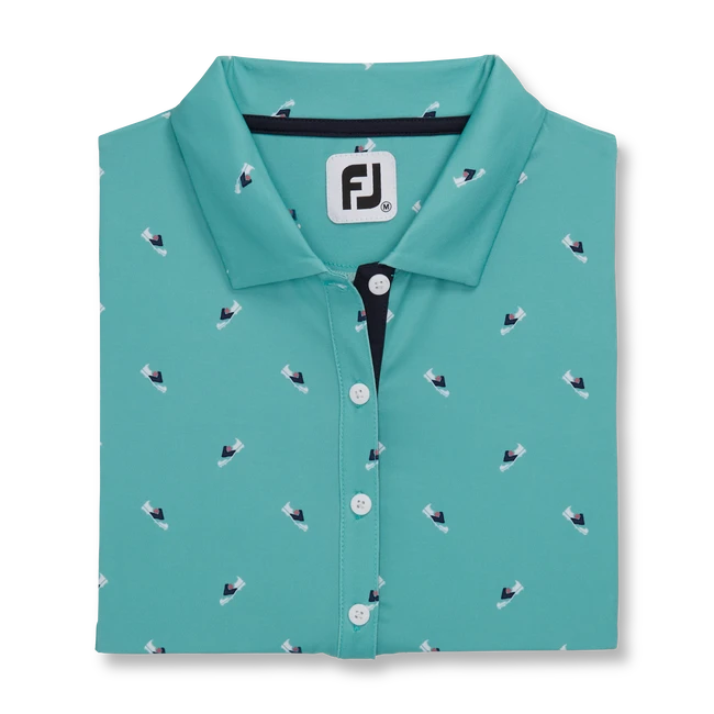 Shoe Print Lisle Self Collar Women 4 Shoe Print Lisle Self Collar Women - Image 4