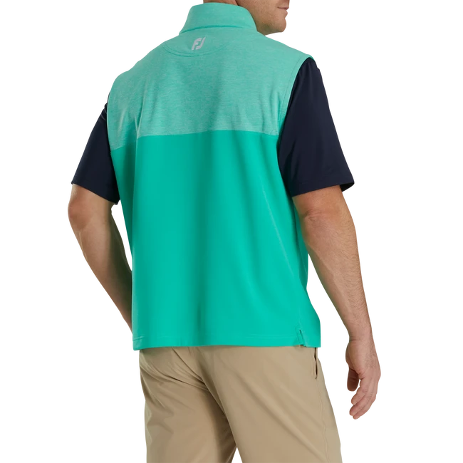 Heather Yoke Half-Zip Vest - FJ Tour Logo 3 Heather Yoke Half-Zip Vest - FJ Tour Logo - Image 3