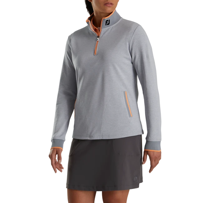 Half-Zip Fleece Back Pique Mid-Layer - FJ Tour Logo Women 1 Half-Zip Fleece Back Pique Mid-Layer - FJ Tour Logo Women