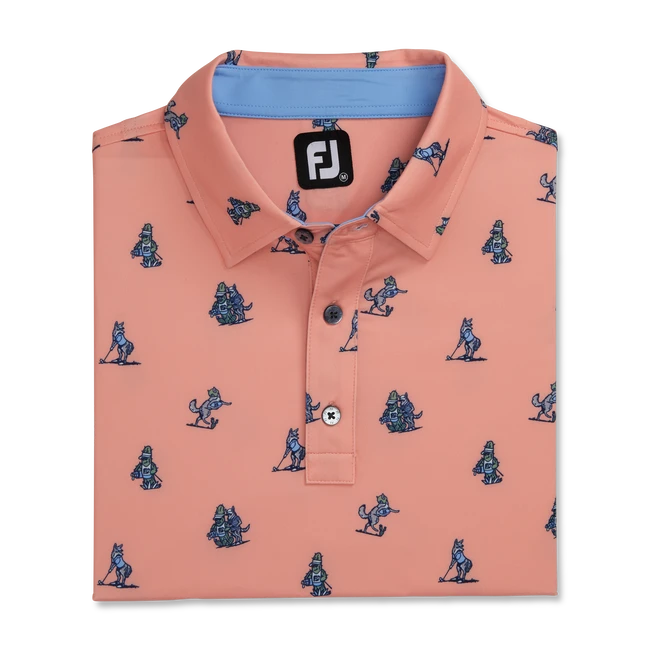 Coyote Print Lisle Self Collar 1 Coyote Print Lisle Self Collar