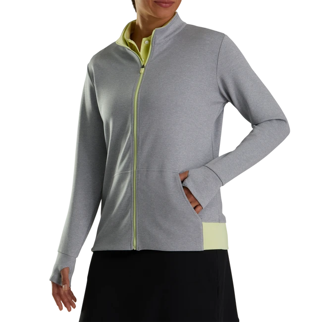 Full-Zip Knit Color Block Jacket Women 1 Full-Zip Knit Color Block Jacket Women