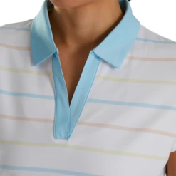 Cap Sleeve Birdseye Stripe Women 6 Cap Sleeve Birdseye Stripe Women -Footjoy FJ 29798 03
