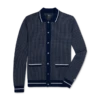 Full-Placket Long Sleeve Sweater Polo
