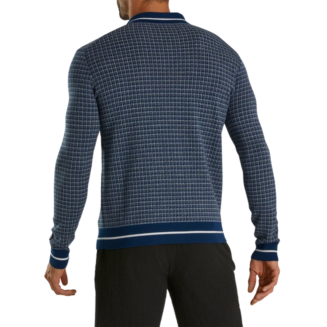 Full-Placket Long Sleeve Sweater Polo 3 Full-Placket Long Sleeve Sweater Polo - Image 3